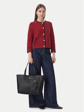 Tommy Hilfiger Τσάντα Tommy Hilfiger Th Icon Tote Mono AW0AW19004 Μαύρο
