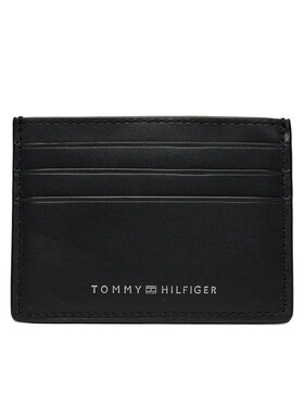 Tommy Hilfiger Puzdro na kreditné karty Tommy Hilfiger Th Spw Leather Cc Holder AM0AM11845 Čierna