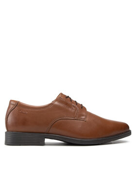 Clarks Туфлі Clarks Tilden Plain 261300977 Коричневий