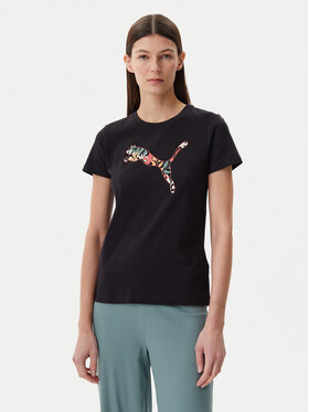 Puma Puma Футболка Floral Cat 685081 Чорний Regular Fit