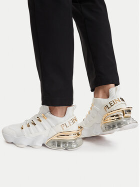 Plein Sport Sneakersy Plein Sport SADS USC0518 STE003N Biela