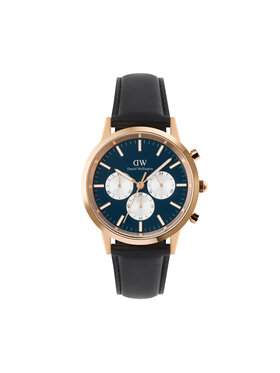 Daniel Wellington Hodinky Daniel Wellington Iconic Chronograph St Mawes Arctic Panda DW00100877 Čierna