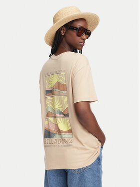Billabong Billabong Футболка Sun Phased EBJZT00423 Бежевий Oversize