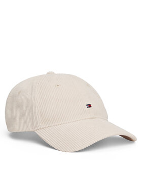Tommy Hilfiger Καπέλο Jockey Tommy Hilfiger Th Flag 6 Panel Cord Cap AM0AM13583 Εκρού