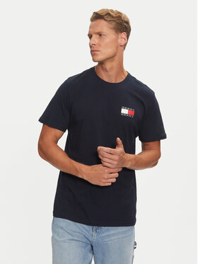 Tommy Jeans Tommy Jeans Marškinėliai Essential Flag DM0DM20740 Tamsiai mėlyna Slim Fit