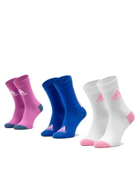 adidas Sada 3 párů dětských vysokých ponožek adidas HM2314 Barevná