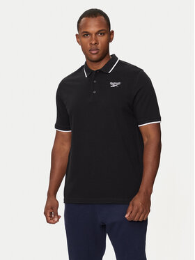 Reebok Reebok Polo Identity Small Logo Polo 100073035 Crna Regular Fit
