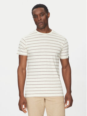INDICODE INDICODE T-shirt Inrima 41-168 Écru Regular Fit