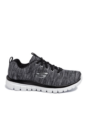 Skechers Snīkeri Skechers Twisted Fortune 12614/BKW Pelēks