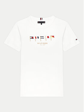 Tommy Hilfiger Tommy Hilfiger T-Shirt Multiflag KB0KB09532 D Λευκό Regular Fit