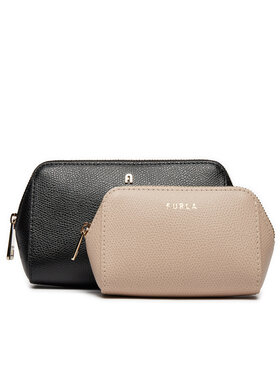 Furla Sada kosmetických kufříků Furla Camelia M Cosmetic Case Set WE00453-ARE000-BBR00-1007 Černá