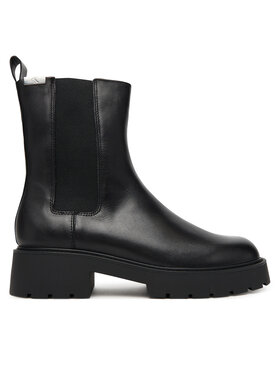 Calvin Klein Jeans Členková obuv s elastickým prvkom Calvin Klein Jeans Combat Mid Chelsea Boot Hw Lth YW0YW01869 Čierna