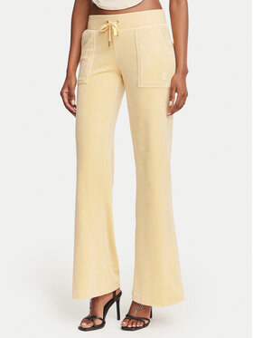 Juicy Couture Juicy Couture Donji dio trenerke Layla JCSEBJ001G Žuta Regular Fit