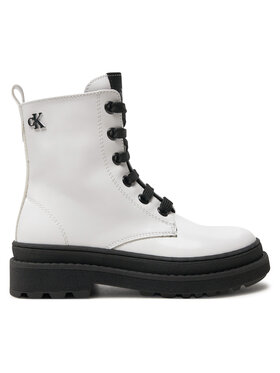 Calvin Klein Jeans Turistická obuv Calvin Klein Jeans Lace-Up Bootie V4A5-81031-1453 M Bílá