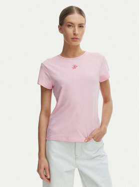 Tommy Hilfiger Tommy Hilfiger Camiseta WW0WW48710 Rosa Slim Fit
