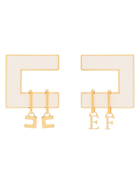 Elisabetta Franchi Σκουλαρίκια Elisabetta Franchi OR-34K-66E2-V170 Κρεμ