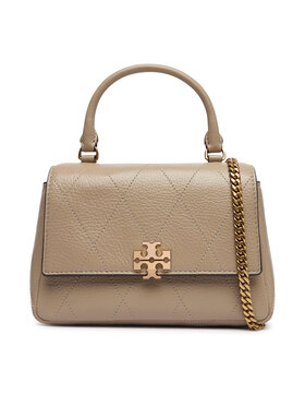 Tory Burch Torbica Tory Burch Charlie Quilted Mini Top Handle Chain Wallet 186032 Bež