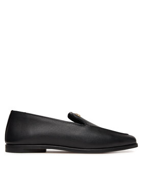 Tommy Hilfiger Lordsy Tommy Hilfiger Th Leather Loafer FW0FW09319 Czarny