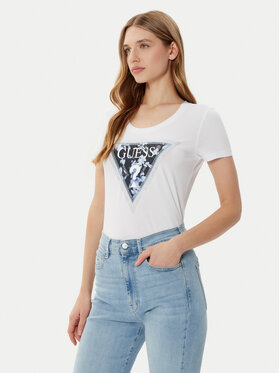 Guess Guess Футболка W5RI00 J1314 Білий Regular Fit