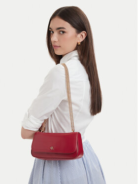 Calvin Klein Дамска чанта Calvin Klein Ck Convertible Chain Small Bag LV04F3172G Червен