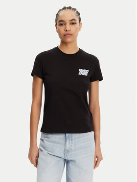 Tommy Jeans Tommy Jeans T-shirt Bubble DW0DW21338 Nero Regular Fit