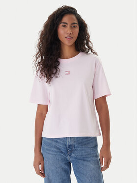 Tommy Jeans Tommy Jeans Camiseta Badge DW0DW22202 Rosa Boxy Fit