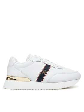 Tommy Hilfiger Sneakersy Tommy Hilfiger Webbing Runner FW0FW08904 Biela