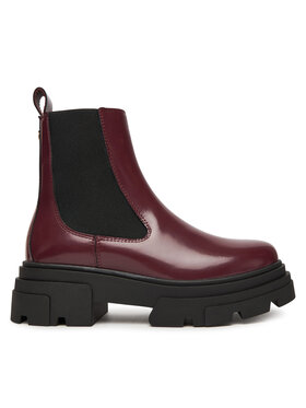 Tommy Hilfiger Členková obuv s elastickým prvkom Tommy Hilfiger Shiny FW0FW09042 Hnedá