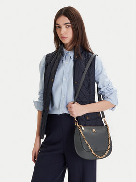 Tommy Hilfiger Handtasche Tommy Hilfiger Th Glam Conv Med Crossover AW0AW18143 Grau