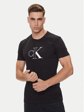 Calvin Klein Jeans Calvin Klein Jeans Camiseta Outline Monologo J30J325678 Negro Slim Fit