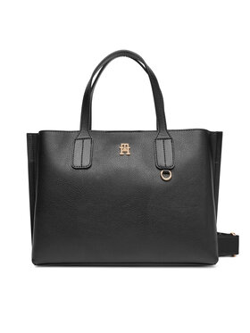 Tommy Hilfiger Kabelka Tommy Hilfiger Th Distinct Mini Tote AW0AW17459 Čierna