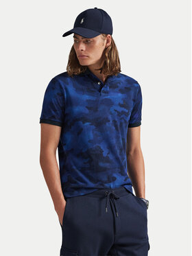 Polo Ralph Lauren Polo Ralph Lauren Поло 710P04010001 Cиній Custom Slim Fit