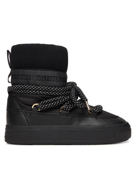 Tommy Hilfiger Schneeschuhe Tommy Hilfiger Snow Boot Water Repellent FW0FW09260 Schwarz