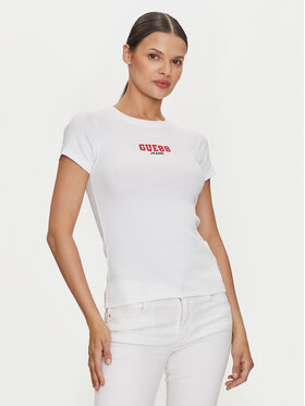 Guess Jeans Guess Jeans Футболка W4YI64 KA0H1 Білий Slim Fit