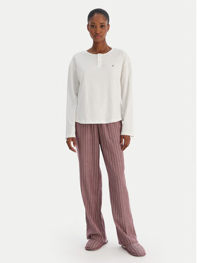 Tommy Hilfiger Tommy Hilfiger Pijama UW0UW06154 Écru Regular Fit