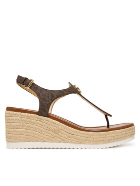 MICHAEL Michael Kors Еспадрильї MICHAEL Michael Kors Val Thong Wedge 40S6VAMS1B Коричневий