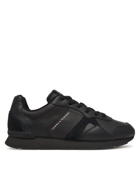 Tommy Hilfiger Laisvalaikio batai Tommy Hilfiger T Hilfiger Core Lth Runner FM0FM06002 Juoda