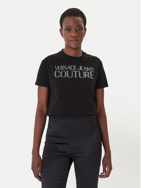 Versace Jeans Versace Jeans Camiseta 80HAHT09 Negro Regular Fit