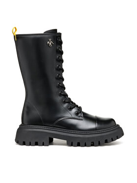 Geox Schnürstiefeletten Geox Maquinnens J46M6C 000CN C9999 Schwarz