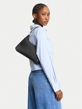 Calvin Klein Jeans Geantă Calvin Klein Jeans Satin Nylon Small Shoulder Bag LV04K3219G Negru