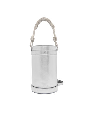 PINKO Kabelka PINKO Mini Bucket Manico 25-26 PLTT 105910 Stříbrná