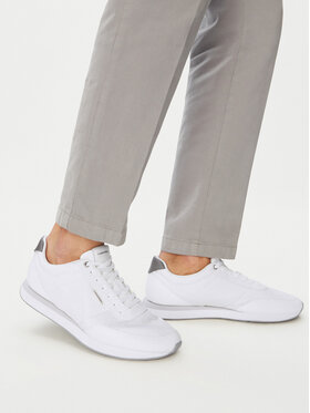 Calvin Klein Sneakersy Calvin Klein Retro Runner T Lth Aop Ny HM0HM02213 Biały