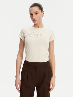 Guess Guess Футболка W5GI47 KA0Q1 Écru Slim Fit