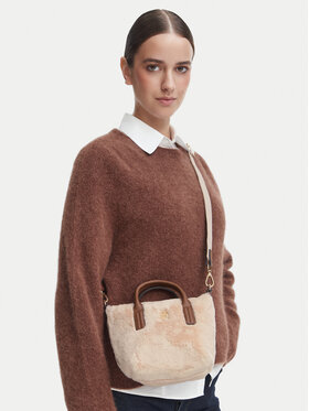 Tommy Hilfiger Kabelka Tommy Hilfiger Popette Micro Tote Faux Fur AW0AW19311 Světle béžová