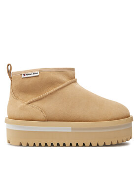 Tommy Jeans Schneeschuhe Tommy Jeans Tjw Suede Flatform Boot Wl EN0EN02599 Beige