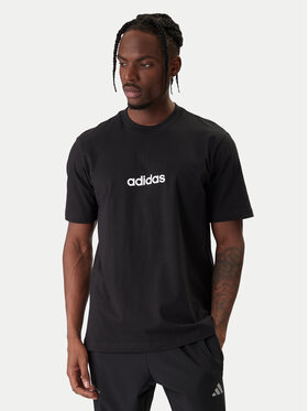 adidas adidas Футболка Essentials Linear JE8993 Чорний Regular Fit