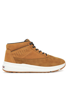 Tommy Hilfiger Schnürschuhe Tommy Hilfiger Hilfiger W Nbk Sde Hybrid Boot FM0FM05609 Braun