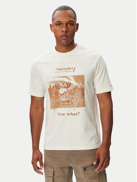 Napapijri Napapijri Camiseta Cabin NP0A8B3F Crema Relaxed Fit