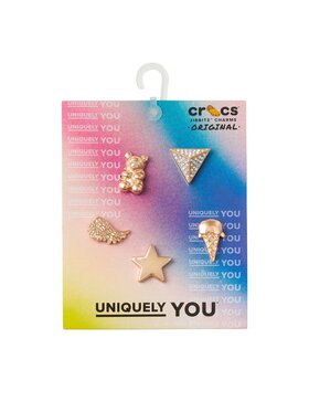 Crocs Ozdoba na obuv Crocs Gold Icons 5 Pack 10011118 Barevná