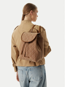 Calvin Klein Rucksack Calvin Klein Emblem Aop Jacquard LV04F3536G Braun